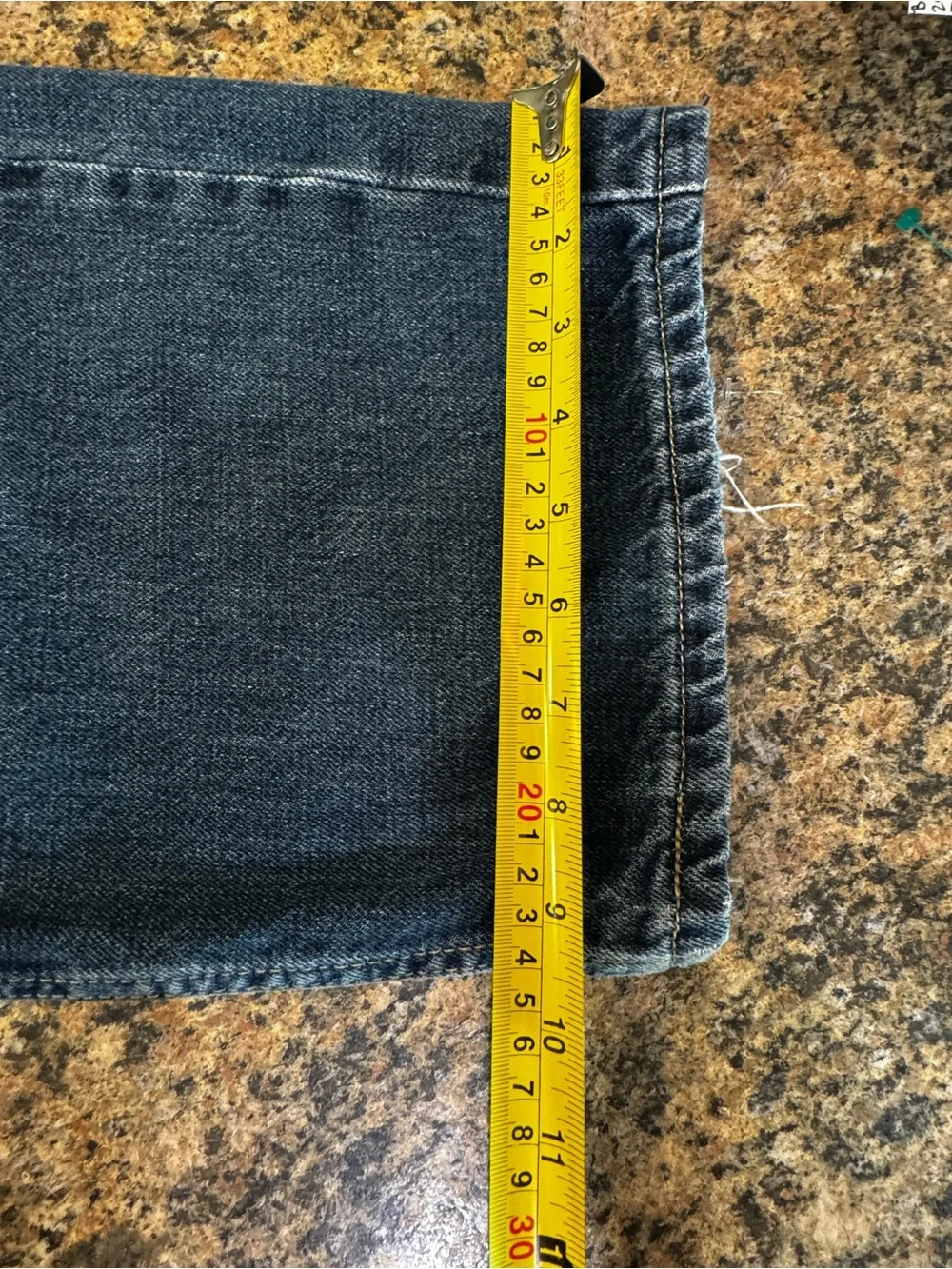 Levi's 569 Jeans Mens 36x36 Blue Loose Straight Skate Y2K Whiskered Fade 2004